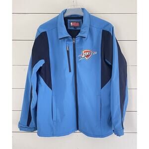 NBA Oklahoma City Thunder OKC 
Lightweight Fleece Lined Jacket Medium EUC